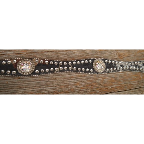 BLAZIN ROXX Camo Real Tree Rhinestone Belt Leather Womens Western Sz S 27.5\
